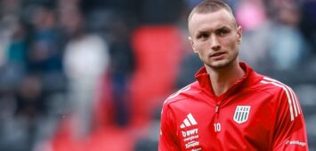 SOCCER - BL, LASK vs Sturm LINZ,AUSTRIA,19.APR.26 - SOCCER - ADMIRAL Bundesliga, championship group, Linzer ASK vs SK Sturm Graz. Image shows Sasa Kalajdzic LASK during the warm up. PUBLICATIONxNOTxINxAUTxSUIxSWE GEPAxpictures/xManuelxBinder