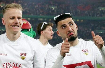 Wollen mit dem VfB Stuttgart am 34. Spieltag die Königsklasse klarmachen: Chris Führich und Deniz Undav