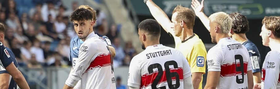 Atakan Karazor vom VfB Stuttgart fliegt vom Platz