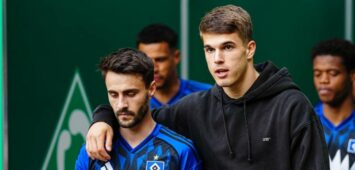 Luka Vuskovic (r.) ist für das Auswärtsspiel bei Eintracht Frankfurt einsatzbereit.