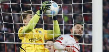 Moritz Nicolas von Gladbach und Deniz Undav vom VfB Stuttgart