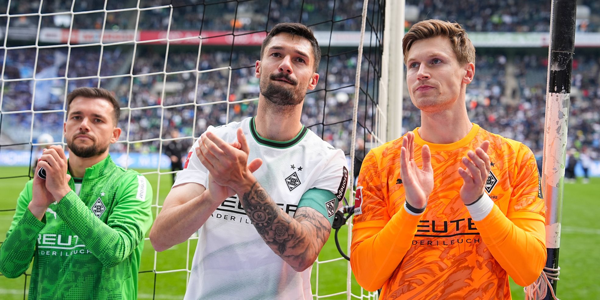 Die Gladbach-Stars Moritz Nicolas, Tim Kleindienst & Kevin Stöger (v. r.)