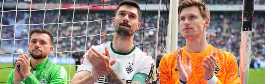 Die Gladbach-Stars Moritz Nicolas, Tim Kleindienst & Kevin Stöger (v. r.)