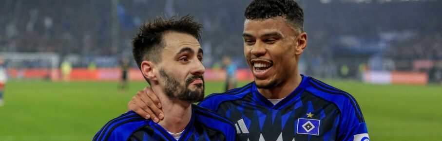 Fabio Vieira und Ransford Königsdörffer vom HSV