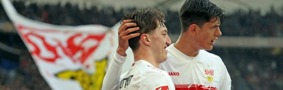 Chema Andres und Angelo Stiller vom VfB Stuttgart