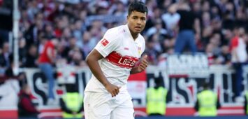 01.03.26 VfB Stuttgart - VfL Wolfsburg Deutschland, Stuttgart, 01.03.2026, Fussball, Bundesliga, Saison 2025/2026, VfB Stuttgart - VfL Wolfsburg 4:0: Jeremy Arevalo VfB Stuttgart. *** 01 03 26 VfB Stuttgart VfL Wolfsburg Germany, Stuttgart, 01 03 2026, Soccer, Bundesliga, Season 2025 2026, VfB Stuttgart VfL Wolfsburg 4 0 Jeremy Arevalo VfB Stuttgart