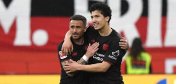 Aleix Garcia und Ibrahim Maza von Bayer Leverkusen