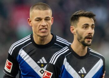 Miro Muheim und Fabio Vieira vom HSV