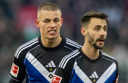 Miro Muheim und Fabio Vieira vom HSV