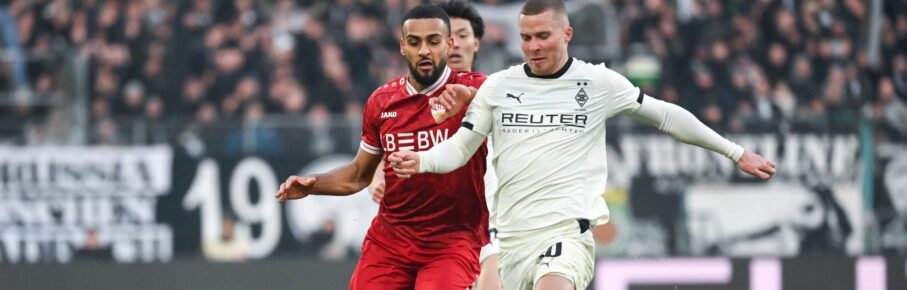 Gladbach-Verteidiger Nico Elvedi im Spiel Borussia Mönchengladbach - VfB Stuttgart