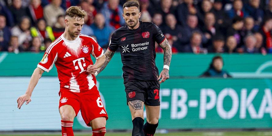 Bei Comunio auf dem absteigenden Ast: Joshua Kimmich (Bayern) und Aleix Garcia (Bayer Leverkusen)