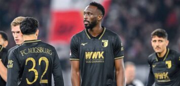 Fabian Rieder FC Augsburg, Chrislain Matsima FC Augsburg und Dimitris Giannoulis FC Augsburg enttaeusscht waehrend des spiels der Bundesliga zwischen VfB Stuttgart und FC Augsburg, MHPArena Stuttgart am 09. November 2025 in Stuttgart, Deutschland. Foto von Harry Langer/DeFodi Images  Fabian Rieder FC Augsburg, Chrislain Matsima FC Augsburg und Dimitris Giannoulis FC Augsburg looks dejected during the Bundesliga match between VfB Stuttgart and FC Augsburg at MHPArena Stuttgart on November 9, 2025 in Stuttgart, Germany. Photo by Harry Langer/DeFodi Images DFL regulations prohibit any use of photographs as image sequences and/or quasi-video. Photo by Harry Langer/DeFodi Images DFL regulations prohibit any use of photographs as image sequences and/or quasi-video. / not used for Axel Springer / ZDF *** Fabian Rieder FC Augsburg , Chrislain Matsima FC Augsburg and Dimitris Giannoulis FC Augsburg looks dejected during the Bundesliga match between VfB Stuttgart and FC Augsburg at MHPArena Stuttgart on November 09, 2025 in Stuttgart, Germany Photo by Harry Langer DeFodi Images Fabian Rieder FC Augsburg , Chrislain Matsima FC Augsburg and Dimitris Giannoulis FC Augsburg looks dejected during the Bundesliga match between VfB Stuttgart and FC Augsburg at MHPArena Stuttgart on November 9, 2025 in Stuttgart, Germany Photo by Harry Langer DeFodi Images DFL regulations prohibit any use of photographs as image sequences and or quasi video Photo by Harry Langer DeFodi Images DFL regulations prohibit any use of photographs as image sequences and or quasi video not used for Axel Springer ZDF