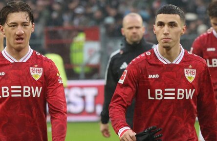 Angelo Stiller und Bilal El Khannouss vom VfB Stuttgart