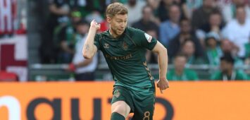 10.05.2025, xtgx, Fussball 1. Bundesliga, SV Werder Bremen - RB Leipzig, v.l. Mitchell Weiser Bremen, 8 Freisteller, Einzelbild, Ganzkoerper, single frame DFL/DFB REGULATIONS PROHIBIT ANY USE OF PHOTOGRAPHS as IMAGE SEQUENCES and/or QUASI-VIDEO Bremen *** 10 05 2025, xtgx, Fußball 1 Bundesliga, SV Werder Bremen RB Leipzig, v l Mitchell Weiser Bremen, 8 Freisteller, Einzelbild, Ganzkoerper, single frame DFL DFB REGULATIONS PROHIBIT ANY USE OF PHOTOGRAPHS as IMAGE SEQUENCES and or QUASI VIDEO Bremen