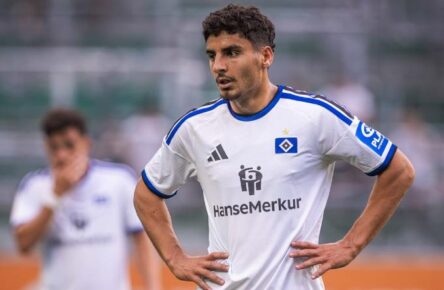 Neuzugang Martin Adeline bei einem Testspiel des HSV gegen Rapid Wien.