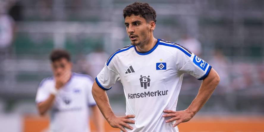 Neuzugang Martin Adeline bei einem Testspiel des HSV gegen Rapid Wien.