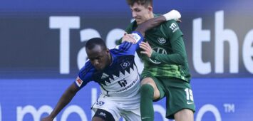 Jean-Luc Dompe vom HSV und Schalke-Transferziel Jesper Lindström
