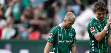 Jens Stage und Romano Schmid von Werder Bremen