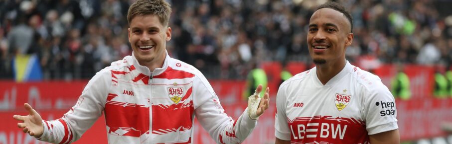 Ramon Hendriks und Jaime Leweling vom VfB Stuttgart