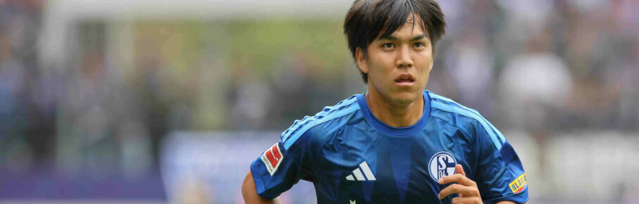 19.07.2026, xtgx, Fussball Testspiel, FC Erzgebirge Aue - FC Schalke 04 emspor, v.l. Satoshi Tanaka Schalke, 13 DFL/DFB REGULATIONS PROHIBIT ANY USE OF PHOTOGRAPHS as IMAGE SEQUENCES and/or QUASI-VIDEO Aue *** July 19, 2026, xtgx, Soccer Friendly Match, FC Erzgebirge Aue vs. FC Schalke 04, emspor, from left: Satoshi Tanaka Schalke, 13. DFL and DFB regulations prohibit any use of photographs as image sequences and/or quasi-video. Aue