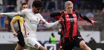 2026.03.14 xjax Fussball 1. Bundesliga Eintracht Frankfurt - 1.FC Heidenheim 1846 v.l., Eren Dinkci 1.FC Heidenheim 1846, Jonathan Burkardt Eintracht Frankfurt Zweikampf, Action, Aktion, Battles for the Ball DFL/DFB REGULATIONS PROHIBIT ANY USE OF PHOTOGRAPHS as IMAGE SEQUENCES and/or QUASI-VIDEO *** 2026 03 14 xjax Football 1 Bundesliga Eintracht Frankfurt 1 FC Heidenheim 1846 v l , Eren Dinkci 1 FC Heidenheim 1846 , Jonathan Burkardt Eintracht Frankfurt Zweikampf, Action, Aktion, Battles for the Ball DFL DFB REGULATIONS PROHIBIT ANY USE OF PHOTOGRAPHS as IMAGE SEQUENCES and or QUASI VIDEO Copyright: JoaquimxFerreira