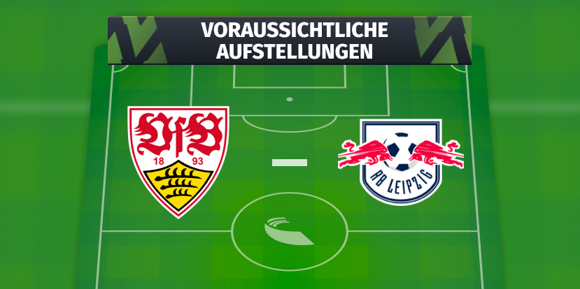 Die voraussichtlichen Aufstellungen: VfB Stuttgart - RB Leipzig