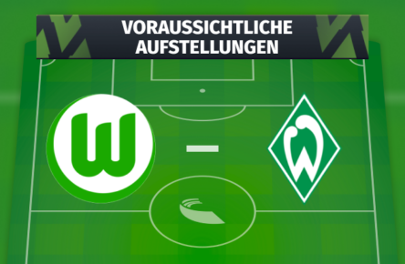 Die voraussichtlichen Aufstellungen: VfL Wolfsburg - Werder Bremen