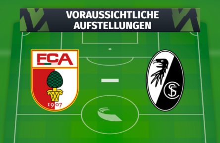 Die voraussichtlichen Aufstellungen: FC Augsburg - SC Freiburg