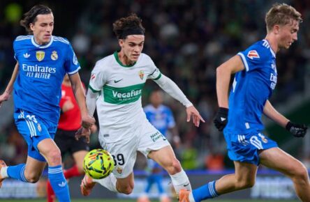 Ausgeliehen von Barcelona an Elche: Hector Fort im Spiel gegen Real Madrid.