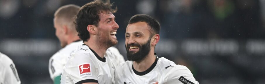 Joe Scally und Franck Honorat von Borussia Mönchengladbach