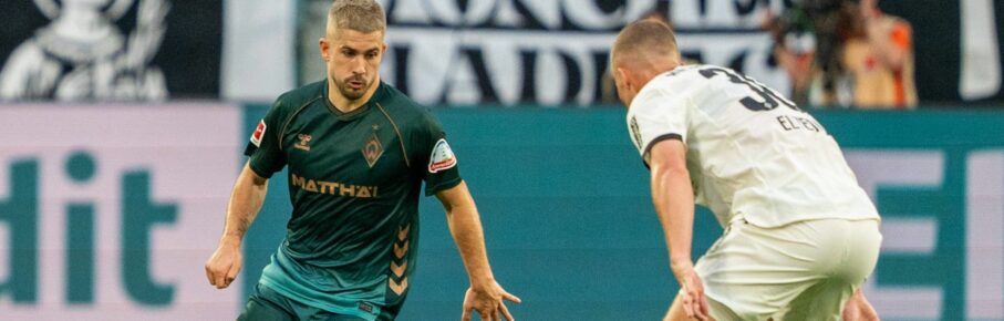 Romano Schmid von Werder Bremen gegen Gladbach