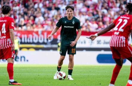 Dariusz Stalmach bei seinem Debüt für den SV Werder Bremen.