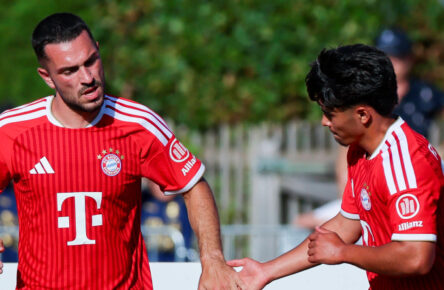 Transfergerücht beim SV Werder Bremen: Arijon Ibrahimovic vom FC Bayern München (l.)