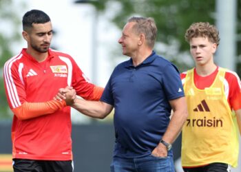 Union Berlin: Livan Burcu, Horst Heldt, Linus Güther