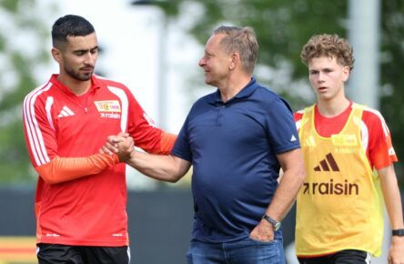 Union Berlin: Livan Burcu, Horst Heldt, Linus Güther