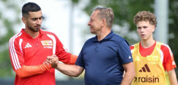 Union Berlin: Livan Burcu, Horst Heldt, Linus Güther