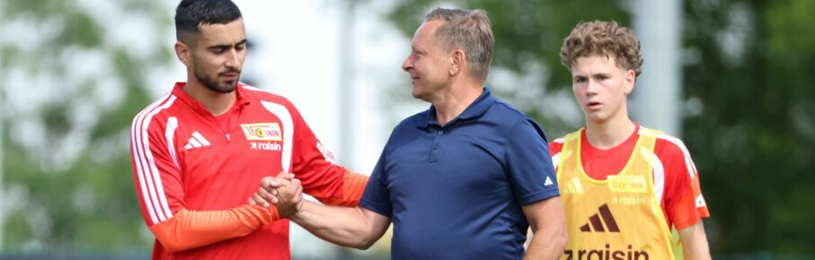 Union Berlin: Livan Burcu, Horst Heldt, Linus Güther