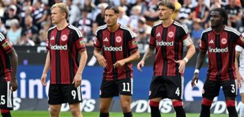 19.09.2026, xjhx, Fussball 1.Bundesliga, Eintracht Frankfurt - SC Freiburg v.l. Noel Aseko Eintracht Frankfurt, Jonathan Jonny Burkardt Eintracht Frankfurt, Younes Ebnoutalib Eintracht Frankfurt, Robin Koch Eintracht Frankfurt, Lilian Brassier Eintracht Frankfurt, Keita Kosugi Eintracht Frankfurt DFL/DFB REGULATIONS PROHIBIT ANY USE OF PHOTOGRAPHS as IMAGE SEQUENCES and/or QUASI-VIDEO Frankfurt am Main *** September 19, 2026, xjhx, Soccer 1st Bundesliga, Eintracht Frankfurt vs. SC Freiburg: Noel Aseko Eintracht Frankfurt, Jonathan Jonny Burkardt Eintracht Frankfurt, Younes Ebnoutalib Eintracht Frankfurt, Robin Koch, Eintracht Frankfurt Lilian Brassier, Eintracht Frankfurt Keita Kosugi, Eintracht Frankfurt. DFL and DFB regulations prohibit any use of photographs as image sequences and/or quasi-video. Frankfurt am Main