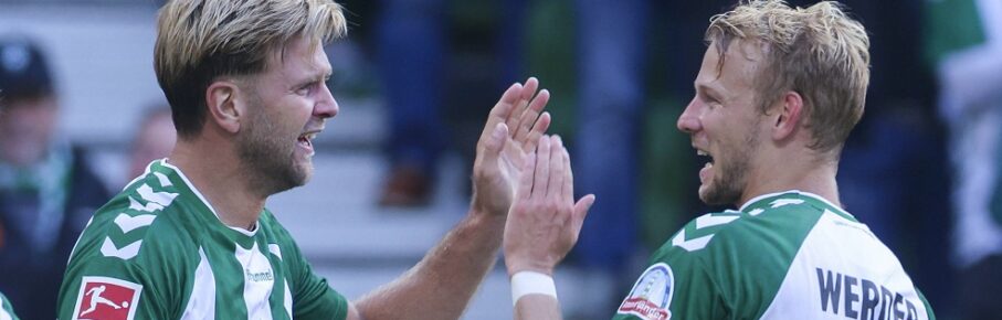 Niclas Fuellkrug Werder Bremen bejubelt seinen Treffer zum 2:0 mit Marco Gruell Werder Bremen waehrend des Spiels der 1. Bundesliga zwischen SV Werder Bremen und RB Leipzig, Weserstadion am 05. September 2026 in Bremen, Deutschland. Foto von Marco Steinbrenner/DeFodi Images  Niclas Fuellkrug Werder Bremen celebrates after scoring his teams second goal with Marco Gruell Werder Bremen during the Bundesliga match between SV Werder Bremen and RB Leipzig at Weserstadion on September 5, 2026 in Bremen, Germany. Photo by Marco Steinbrenner/DeFodi Images DFB / DFL REGULATIONS PROHIBIT ANY USE OF PHOTOGRAPHS AS IMAGE SEQUENCES AND/OR QUASI-VIDEO. Photo by Marco Steinbrenner/DeFodi Images - *** Niclas Fuellkrug of Werder Bremen celebrates his goal to make it 20 with Marco Gruell of Werder Bremen during the Bundesliga match between SV Werder Bremen and RB Leipzig at Weserstadion on September 5, 2026, in Bremen, Germany. Photo by Marco Steinbrenner, DeFodi Images. Niclas Fuellkrug of Werder Bremen celebrates after scoring his teams second goal with Marco Gruell of Werder Bremen during the Bundesliga match between SV Werder Bremen and RB Leipzig at Weserstadion on September 5, 2026 in Bremen, Germany Photo by Marco Steinbrenner, DeFodi Images DFB and DFL regulations prohibit any use of photographs as image sequences and/or quasi-video. Photo by Marco Steinbrenner, DeFodi Images