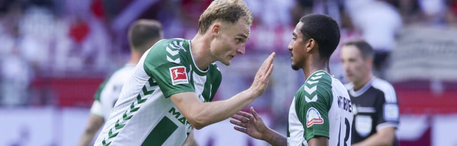 Amos Pieper und Arthur vom SV Werder Bremen