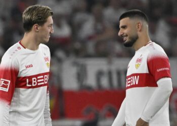 Angelo Stiller und Deniz Undav vom VfB Stuttgart
