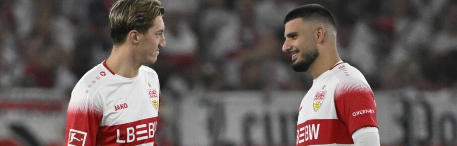 Angelo Stiller und Deniz Undav vom VfB Stuttgart