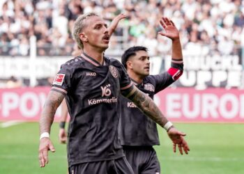 Phillip Tietz und Nadiem Amiri vom FSV Mainz 05