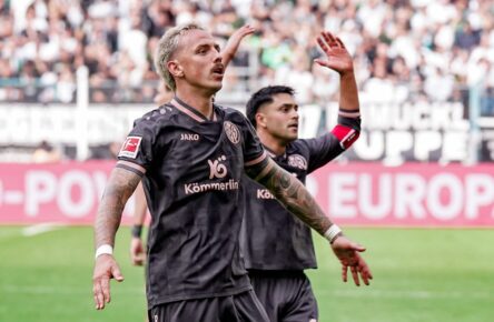 Phillip Tietz und Nadiem Amiri vom FSV Mainz 05