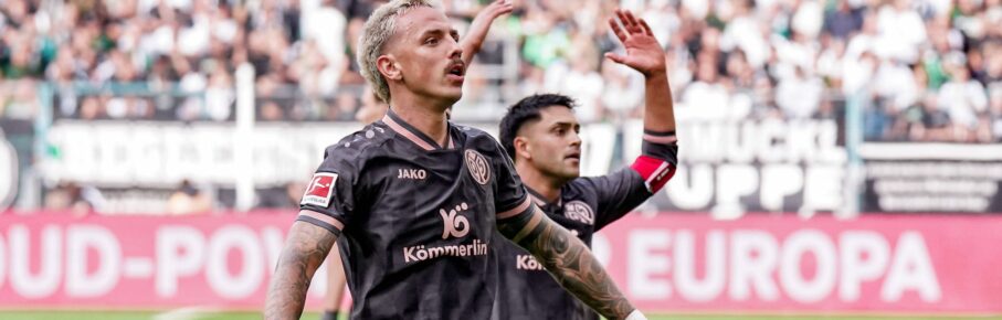 Phillip Tietz und Nadiem Amiri von Mainz 05