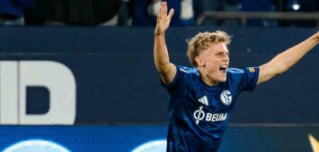 Deutschland: 1. Bundesliga 2026/2027, 2. Spieltag - FC Schalke 04 vs. FC Bayern München - 05.09.2026 - Veltins-Arena Gelsenkirchen, Nordrhein-Westfalen Luca Vozar Schalke 04, 38 jubelt bei Abpfiff *** Germany, Bundesliga 1, 20262027, Matchday 2: FC Schalke 04 vs. FC Bayern Munich, September 5, 2026, Veltins Arena, Gelsenkirchen, North Rhine-Westphalia. Luca Vozar Schalke 04, No. 38 celebrates at the final whistle. Copyright: xCelinaxLeiersx