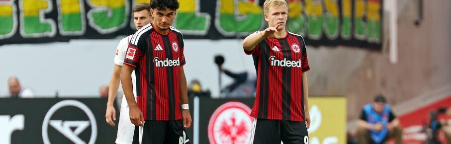 19.09.2026, xovx, Fußball Fußball Bundesliga, Eintracht Frankfurt - SC Freiburg v.l. Can Uzun Eintracht Frankfurt, Jonathan Burkardt Eintracht Frankfurt DFL/DFB REGULATIONS PROHIBIT ANY USE OF PHOTOGRAPHS as IMAGE SEQUENCES and/or QUASI-VIDEO emspor Frankfurt *** September 19, 2026, xovx, Soccer, Bundesliga, Eintracht Frankfurt vs. SC Freiburg, Can Uzun Eintracht Frankfurt, Jonathan Burkardt, Eintracht Frankfurt DFL, DFB regulations prohibit any use of photographs as image sequences and/or quasi-video by Eintracht Frankfurt