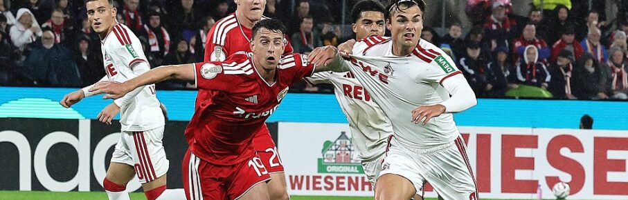 DFB Pokal 2. Runde, 1. FC Köln vs. Union Berlin, 27.10.2026, 20.45 Uhr, rechts: Joel Schmied 1. FC Köln, Bild: *** Local Caption *** Ausschließlich redaktionelle Nutzung Editorial use only *** Sports: DFB Cup, Round 2, 1. FC Köln vs. Union Berlin, October 27, 2026, 8:45 p.m., right: Joel Schmied 1. FC Köln, Image *** Local Caption *** Editorial use only