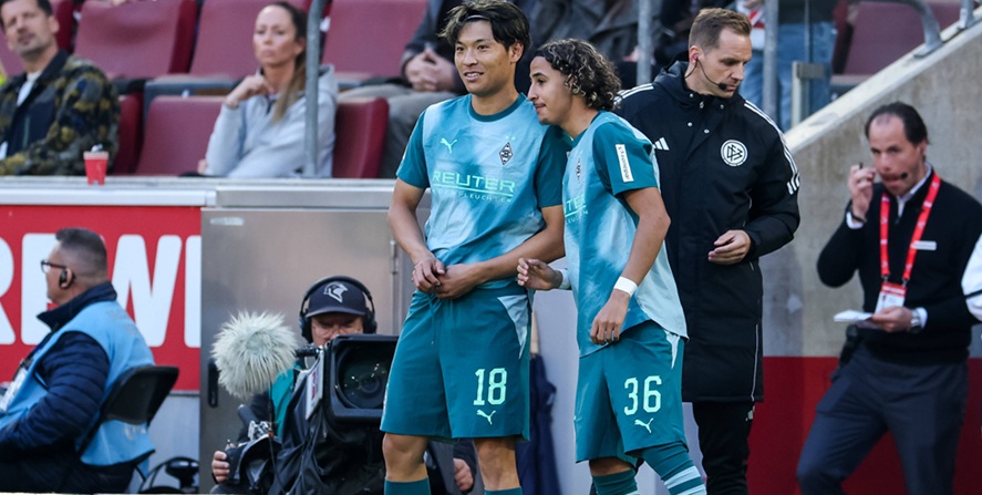 Erfolgreich bei Gladbachs erstem Sieg: Shuto Machino und Wael Mohya