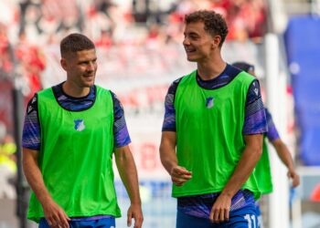 Andrej Kramaric und Fisnik Asllani von der TSG Hoffenheim